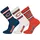 NFL Unisex Socken 3er Pack Bunt 39-42