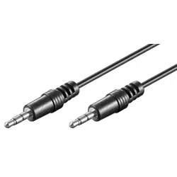 Klinken Audiokabel Stereo 1x 3,5mm Klinkenstecker  1x 3,5mm Klinkenstecker schwarz - Länge: 2,50 m