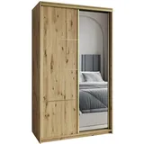 masseno Schwebetürenschrank VARO 120 x 205 x 60 cm Braun