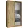 masseno Schwebetürenschrank VARO 120 x 205 x 60 cm Braun
