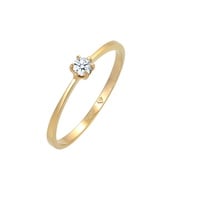 Elli DIAMONDS Solitär Verlobung Diamant 0.1 . 585 Gelbgold Ringe Damen