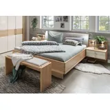 Wiemann Bett WIEMANN "Kiruna, Made in Germany, formschön und stilvoll", braun (eiche, nachbildung, champagner), B:169cm L:216cm, Betten, in Komforthöhe mit 4-facher Liegehöhenverstellung