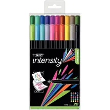 BIC Fineliner Intensity Fine, CEL1011728, Strichbreite 0,4 mm, sortiert, 20 Stück