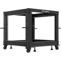LANBERG Open Rack 19" 9U 600X600-1100 Adjustable Black
