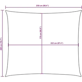 vidaXL Sonnensegel Oxford-Gewebe Rechteckig 2x2,5 m Terrakottarot