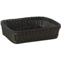 APS Korb "PROFI LINE", 40 x 30 cm, Höhe 10 cm, Polypropylen, Bäcker-Maß, schwarz