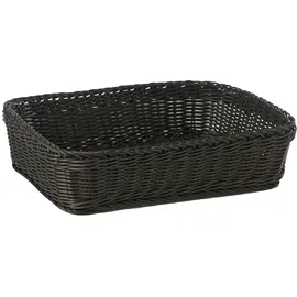 APS Korb "PROFI LINE", 40 x 30 cm, Höhe 10 cm, Polypropylen, Bäcker-Maß, schwarz