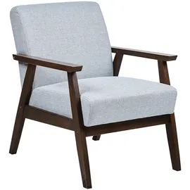 Beliani Sessel Retro-Design Polyester 70 x 70 x 70 cm Grau