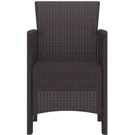 vidaXL Gartenstuhl 53 x 49 x 85 cm braun 2 St.