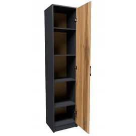 matkam Bücherregal Holzwerkstoff 39x180x35 cm Anthrazit