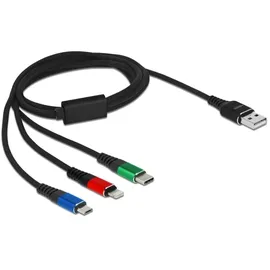 DeLock USB-A auf Micro USB 1,0 m Mehrfarbig