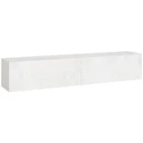 [en.casa] Evaton TV-Lowboard 160 x 32 x 30 cm Weiß Spanplatte