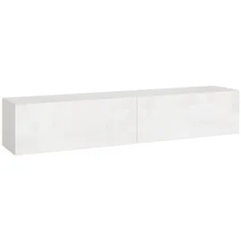 [en.casa] Evaton TV-Lowboard 160 x 32 x 30 cm Weiß Spanplatte