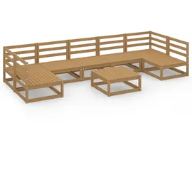 vidaXL 8-tlg. Garten-Lounge-Set Massivholz Kiefer