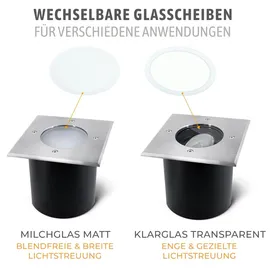 SSC-LUXon Bodeneinbaustrahler Edelstahl 4 W schwenkbar IP67 warmweiß Lieferumfang: 1 Stück silber