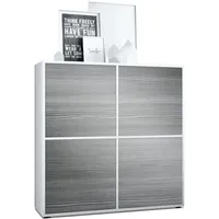 Vladon Highboard, Anthrazit, 104x105.5x35.5 cm, Wohnzimmer, Kommoden & Sideboards,