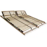 Premium Lattenrost 160x200, Punktelastischer 7 Zonen Lattenrahmen Buche, 28 Latten, Federholzrahmen made in germany, verstellbar, 2x Lattenrost