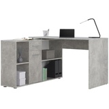 CARO-Möbel Eckschreibtisch DIEGO, mit Regal Büro Arbeits Computertisch Winkelschreibtisch