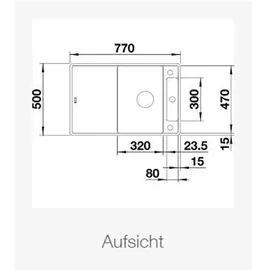 Blanco Axia III 45 S-F InFino reversibel mit Glas-Schneidbrett schwarz