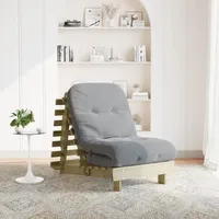 Futon Schlafsofa Mit Matratze 70x206x11 Kiefernholz Imprägniert