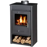 Wasserführender Kaminofen Victoria Deluxe B - 12kW - Schwarz