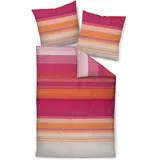 JANINE Bettwäsche moments 98120 pink koralle), 155x220 cm + 80x80 cm - pink;orange