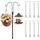 Vevor Schäferhaken 8er-Pack, Hirtenhaken 156 cm, Garten Doppelhaken Laternenstab, 1,9 cm dicke Gartenhaken zum Aufhängen von Kolibri-Futterspendern, Pflanzenkörben, Solarlaternen, Windspielen