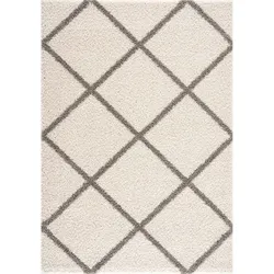 Hochflor-Teppich SANAT "Madrid", beige (creme), B:200cm H:30mm L:290cm, Kunstfaser, Teppiche, Wohnzimmer, Langflor, Shaggy Teppich