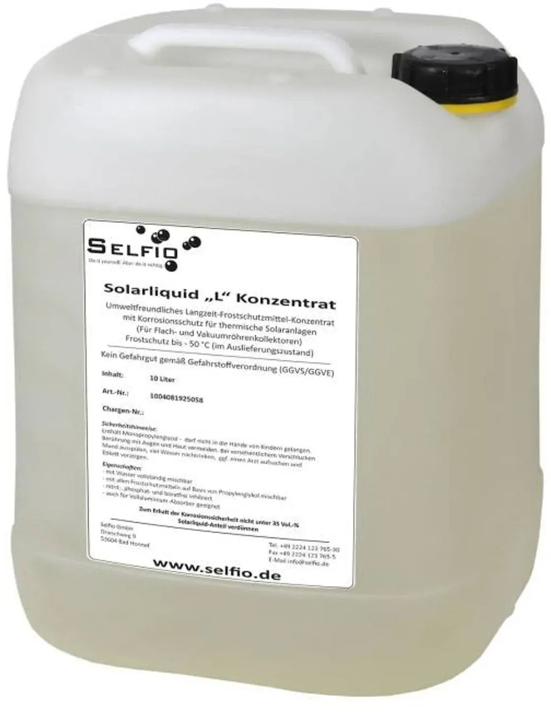 Solarflüssigkeit Solarliquid L Konzentrat 10 Liter