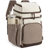 TOURIT Isolierter Kühlrucksack 30 Dosen, Auslaufsichere Lunch Kühltasche mit Zwei Fächern Leichter, wasserdichter Kühlrucksack für Damen und Herren Ideal für Strand, Camping, Picknick, Wandern Reisen