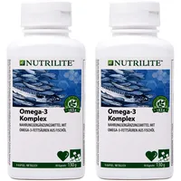 2 x Omega-3 Komplex NUTRILITETM - Nahrungsergänzungsmittel aus Fischöl mit mehrfach ungesättigten Omega-3- Fettsäuren - 2 x 90 Kapseln / 130 g - Amway - (Art.-Nr.: 4298)