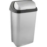 KEEEPER Abfallbehälter mit Rolldeckel, 50 l, Rasmus, silber