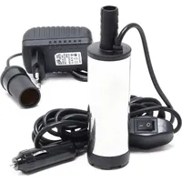 Wiltec Mini Pumpe 12-15 l/min 8500 U/min 12 V, 16 mm Auslass, Tauchpumpe für Wasser und Dieselöl, zum Ablassen von Flüssigkeit, Entwässerung, U...