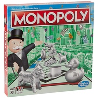 Hasbro C1009302 Monopoly Classic, klassisches Brettspiel für die ganze Familie für 2 bis 6 Spieler, für Kinder ab 8 Jahren (englische Sprachausgabe)