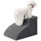 EHEYCIGA Hundetreppe für Kleine Hunde 30 cm Hoch, 2 Stufen, Grau