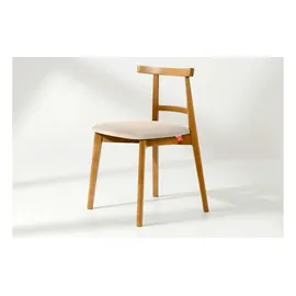 Konsimo Holzstuhl LILIO creme 2er Set