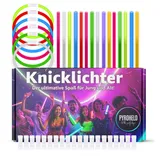 PYROHELD 100x Knicklichter - Leuchtstab - extra Hell & Lang - in bunten Farben für Kindergeburtstag, Party, Silvester, Mitgebsel, Festival, Geburtstag - Glow Sticks mit Verbinder