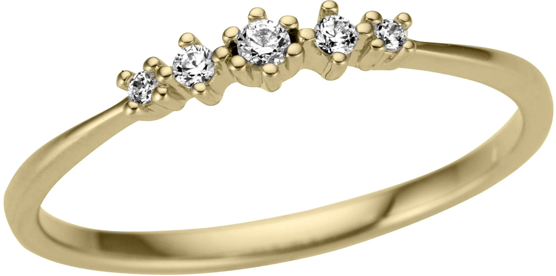 Firetti Goldring »Schmuck Geschenk Gold 585, poliert«, mit Brillanten Firetti gelbgoldfarben 17