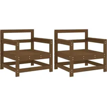 vidaXL Gartenstuhl 70 x 62 x 70,5 cm honigbraun 2 St.