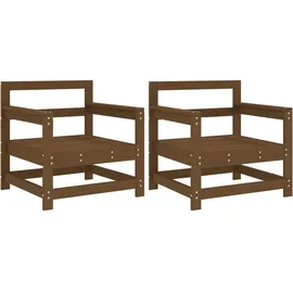 vidaXL Gartenstuhl 70 x 62 x 70,5 cm honigbraun 2 St.