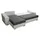 Fun Möbel Ecksofa Sofa COLLIN mit Schlaffunktion Schwarz / Braun Ottomane Links - Schwarz