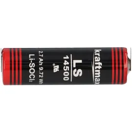 XCell Kraftmax Lithium Batterie 3,6V LS14500 AA-Zelle mit Pin +/-