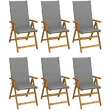 vidaXL Gartenstuhl 59 x 69 x 111 cm braun 6 St.