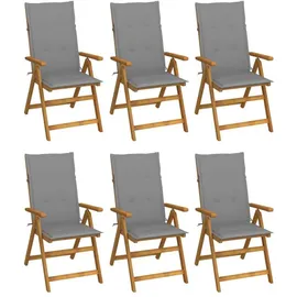 vidaXL Gartenstuhl 59 x 69 x 111 cm braun 6 St.