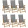 vidaXL Gartenstuhl 59 x 69 x 111 cm braun 6 St.