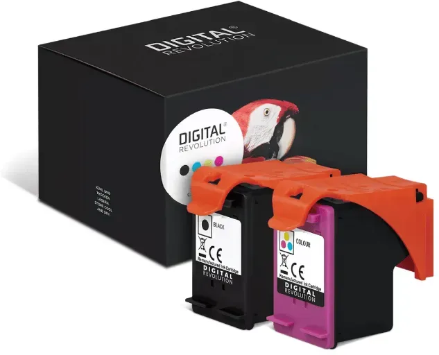 2 Digital Revolution Tinten ersetzt HP 62XL Doppelpack KCMY