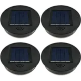 2 Stück/4 Stück Solar-Laternenlichtersatz oben 8 cm, LED-Solarpanel-Laterne, Deckel-Leuchten Ersatzteil, für hängende Laternen, DIY-Tischleuchten, Garten, Terrasse, Dekoration (4 Stück)