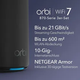 Netgear Orbi RBE873 Schwarz