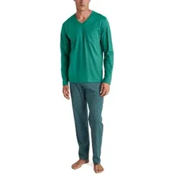 Calida Relax Imprint 3 Pyjamas Blau Baumwolle Medium Herren