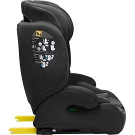 KIKKABOO Kindersitz I-Bronn i-Size (76-150cm) Isofix, Top Tether, Kissen, Gurt schwarz